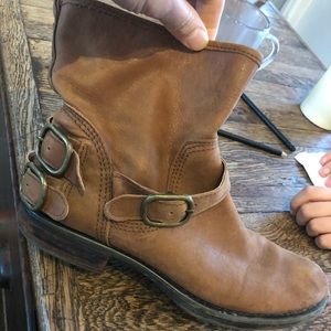 Lucky Brand Cognac Mid Boots